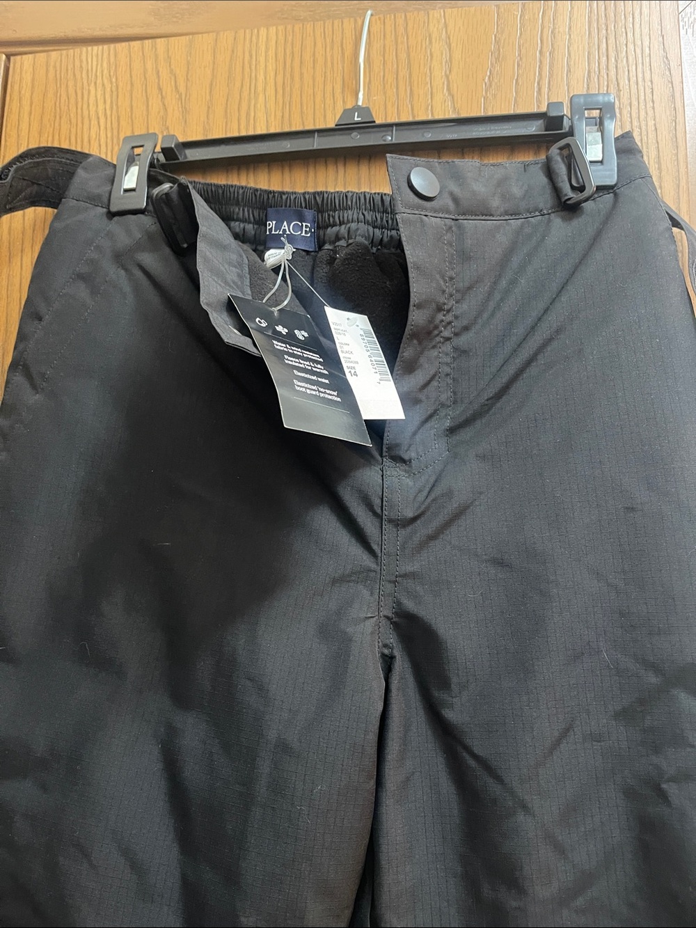 Place Black Kids' Insulated Winter Pants